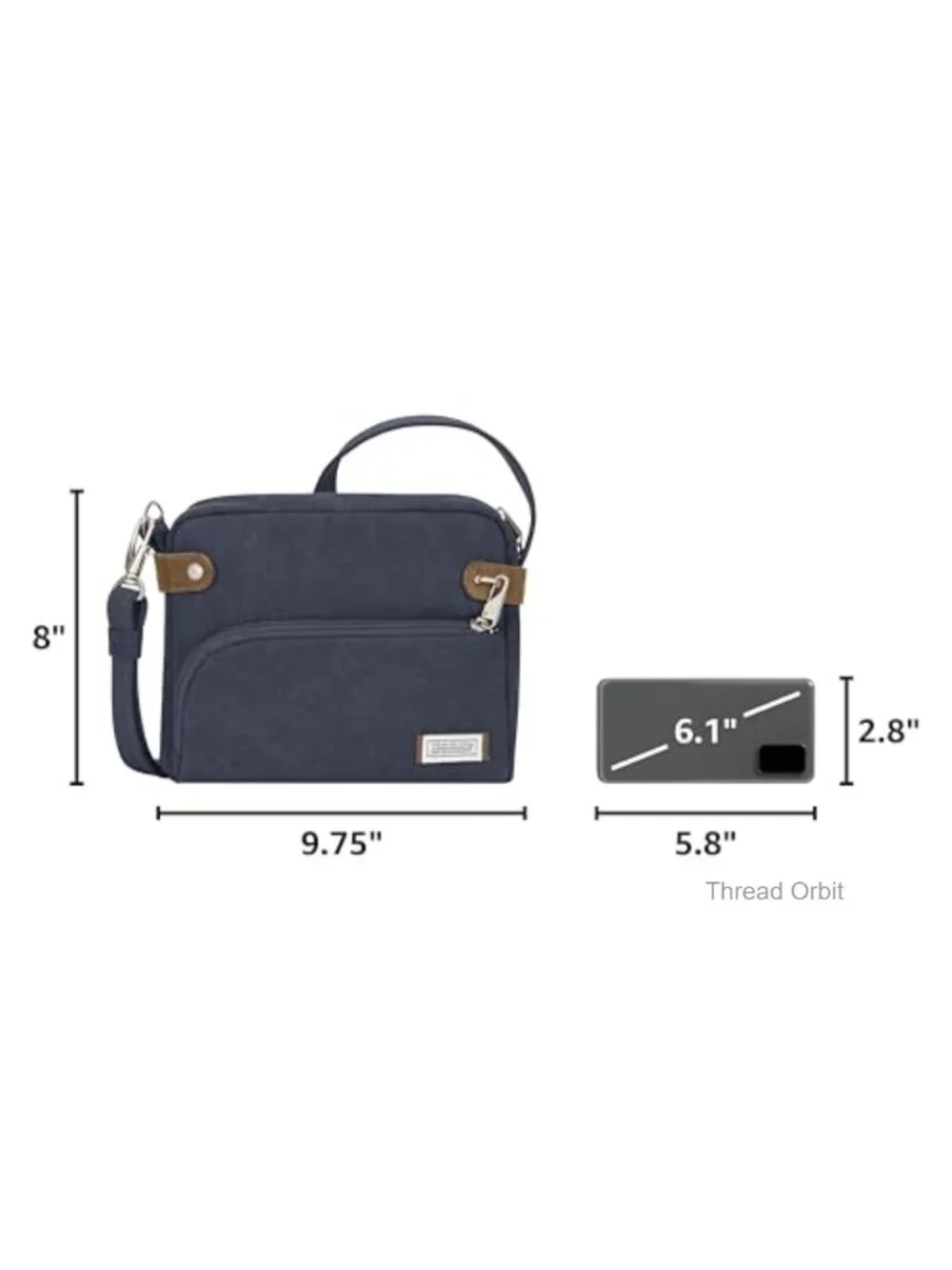 Anti-Theft Heritage Crossbody Bag with RFID Protection and Locking Zippers
